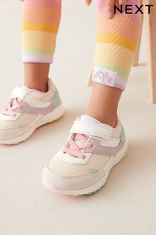 Multi Pastel Elastic Lace Chunky Trainers