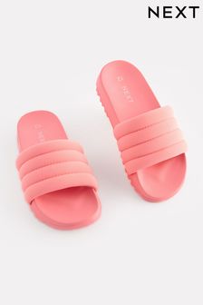 Pink Quilted Sliders