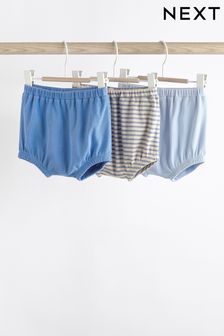 Blue Baby Textured Shorts 3 Pack