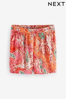 Orange/Pink Pull-On Shorts