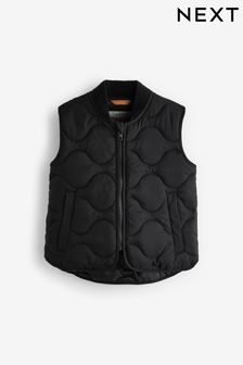 Black Quilted Gilet (3mths-10yrs)