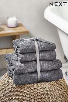Charcoal Grey Charcoal Grey 4 Piece Towel Bale