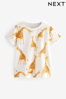 Yellow/White All-Over Print Short Sleeve T-Shirt (3mths-7yrs)