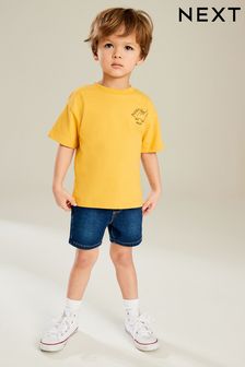 Yellow Simple Short Sleeve T-Shirt (3mths-7yrs)