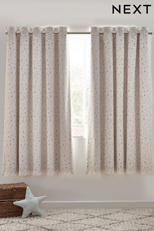 Natural Terrazzo Eyelet Blackout Curtains