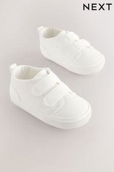 White Two Strap Baby Trainers (0-24mths)