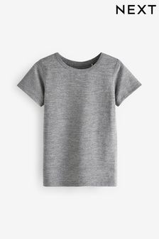 Grey Textured Base Layer Short Sleeve Top (3-16yrs)