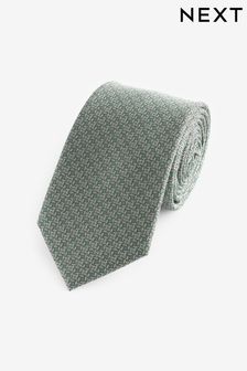 Green Textured Silk Tie