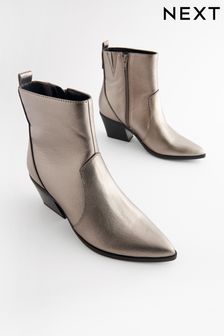 Metallic Forever Comfort® Cowboy Western Ankle Boots