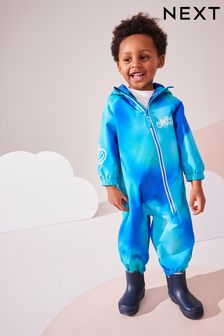 Blue Waterproof Fleece Lined Puddlesuit (3mths-7yrs)