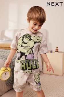 Green/Grey Incredible Hulk Short Pyjamas Single (12mths-12yrs)