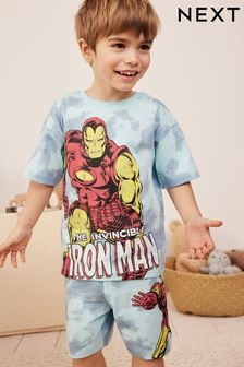 Red/Blue Ironman Short Pyjamas Single (12mths-12yrs)