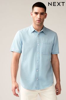 Blue Denim Short Sleeve Shirt