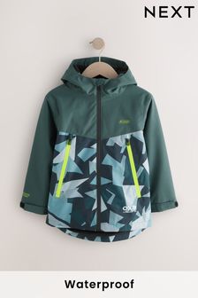 Khaki Green Waterproof Fleece Hooded Lined Coat (3-17yrs)
