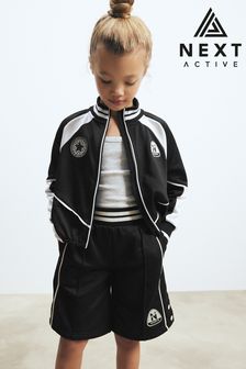 Black Sports Zip Through Jacket (3-16yrs)