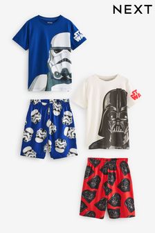 Black/White/Red Star Wars 2 Pack Short Pyjamas (3-14yrs)