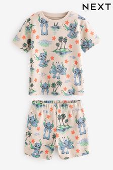 Neutral Lilo & Stitch Single Short Textured Pyjamas (9mths-8yrs)