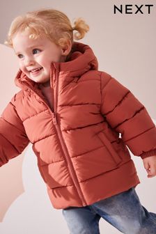 Rust Brown Shower Resistant Padded Coat (3mths-7yrs)