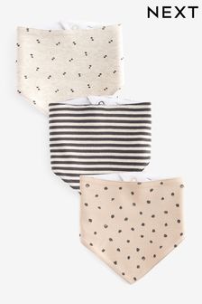 Black & White Baby Dribble Bibs 3 Pack