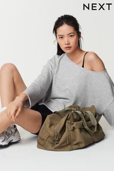 Grey Relaxed Fit Slouch Sweat Top