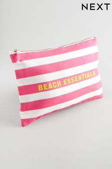 Pink/White Stripe Pouch