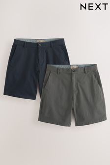 Navy/Charcoal Stretch Chinos Shorts 2 Pack