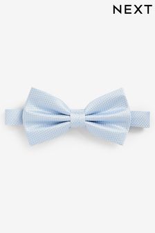 Light Blue Textured Silk Bow Tie