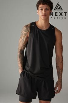 Black Textured Training Vest