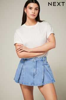 Mid Blue Denim Skort