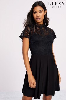 lipsy mono skater dress
