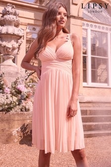 lipsy cowl neck maxi dress pink