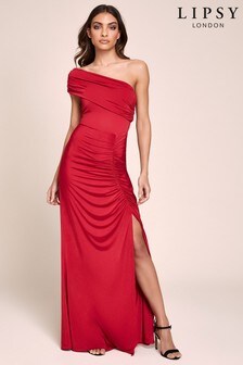 lipsy red prom dress