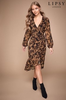 lipsy leopard dress
