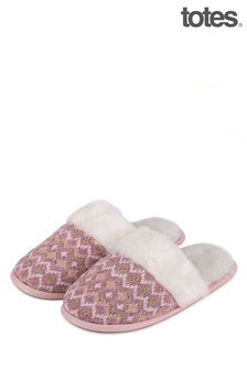 pink totes slippers