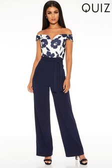 quiz blue sequin jumpsuit