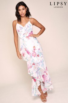 lipsy printed wrap dress