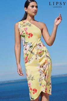 lipsy mustard dress sale