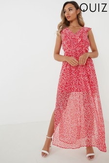 quiz floral wrap dress
