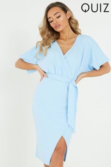 quiz tie belt midi dress