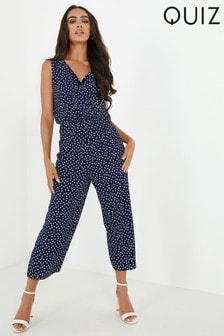 quiz polka dot jumpsuit