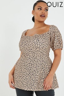 curve leopard print top