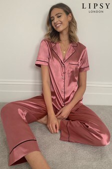 Lipsy satin pyjamas clearance