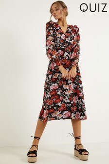 quiz floral print tea dress