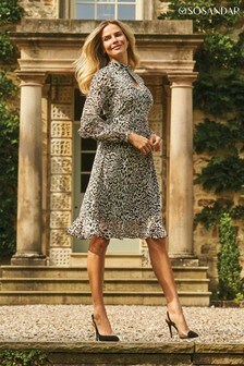 sosandar animal print dress