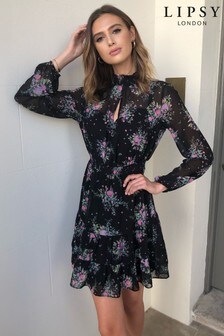 lipsy mirror kimono sleeve dress