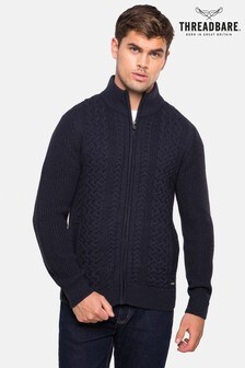 Threadbare Mens Voyager Shawl Sweater Luxury Button Through Knitted Jumper 