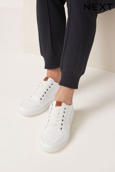 White Perforated Trainers