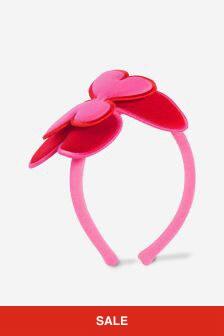 Simonetta Girls Pink Contrast Butterfly Headband