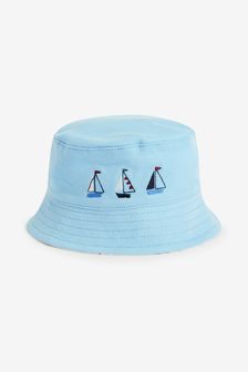 Blue Boats Baby Summer Bucket Hat (0mths-2yrs)