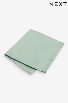 Sage Green Recycled Polyester Twill Pocket Square